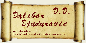 Dalibor Đudurović vizit kartica
